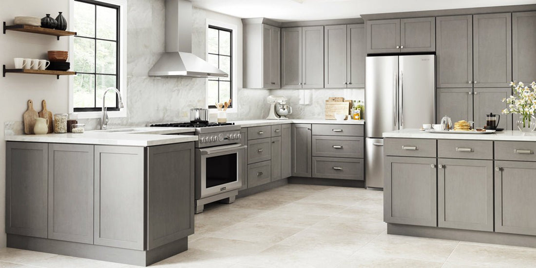 JSI Amesbury Mist Kitchen Cabinets - RTA Wood Cabinets