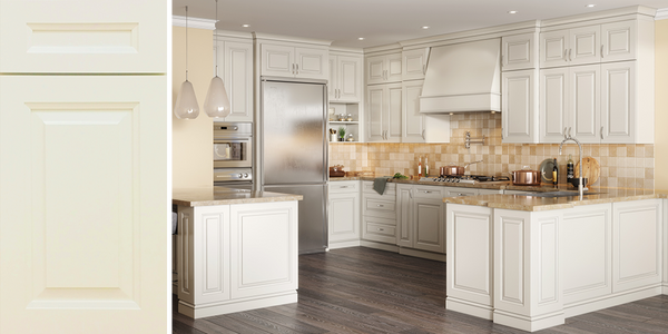 Avalon Ivory Raised Panel RTA Kitchen Cabinets