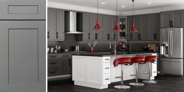 Highland Grey Shaker RTA Kitchen Cabinets - RTA Wood Cabinets