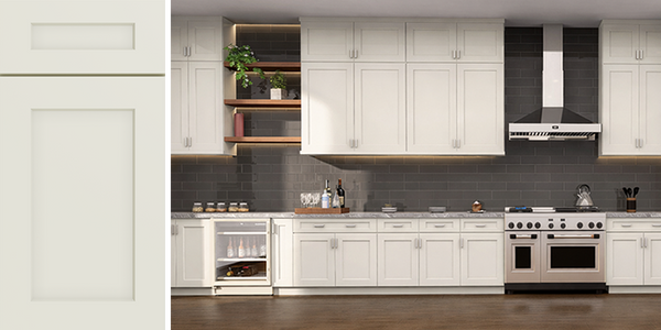 Horizon Ivory Shaker RTA Kitchen Cabinets - RTA Wood Cabinets