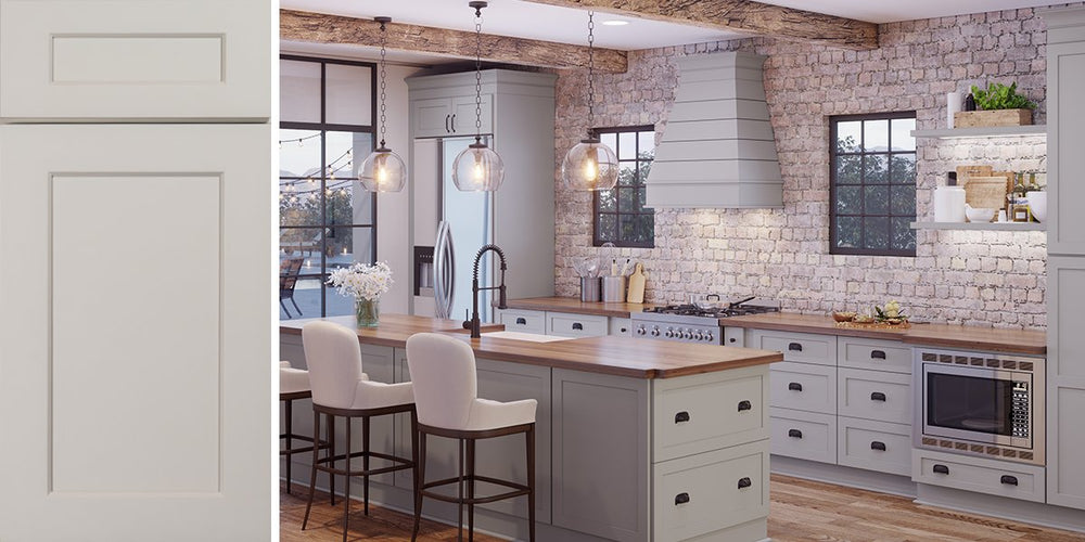 Highland Dove Shaker RTA Kitchen Cabinets - RTA Wood Cabinets