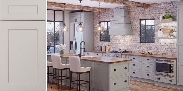 Highland Dove Shaker RTA Kitchen Cabinets - RTA Wood Cabinets