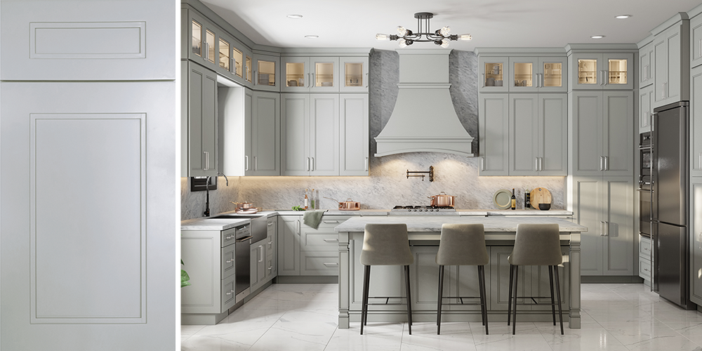 Sterling Gray Shaker RTA Kitchen Cabinets