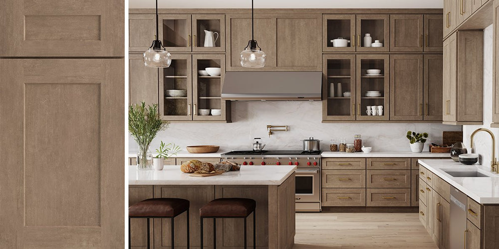 JSI Essex Truffle Assembled Kitchen Cabinets