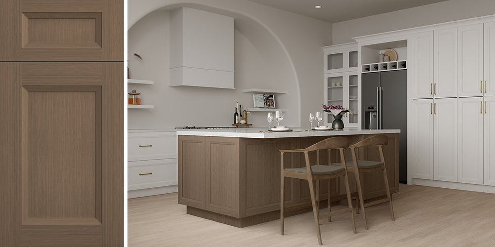 Sydney Bourbon Shaker Assembled Kitchen Cabinets - RTA Wood Cabinets