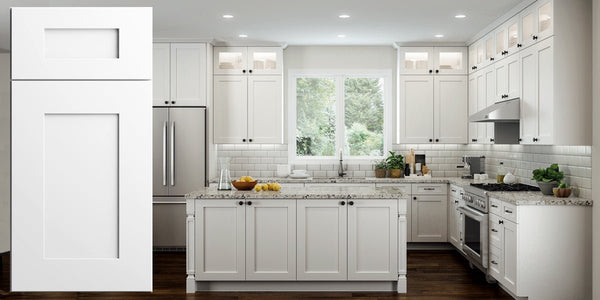 White Shaker Assembled Kitchen Cabinets – RTA Wood Cabinets