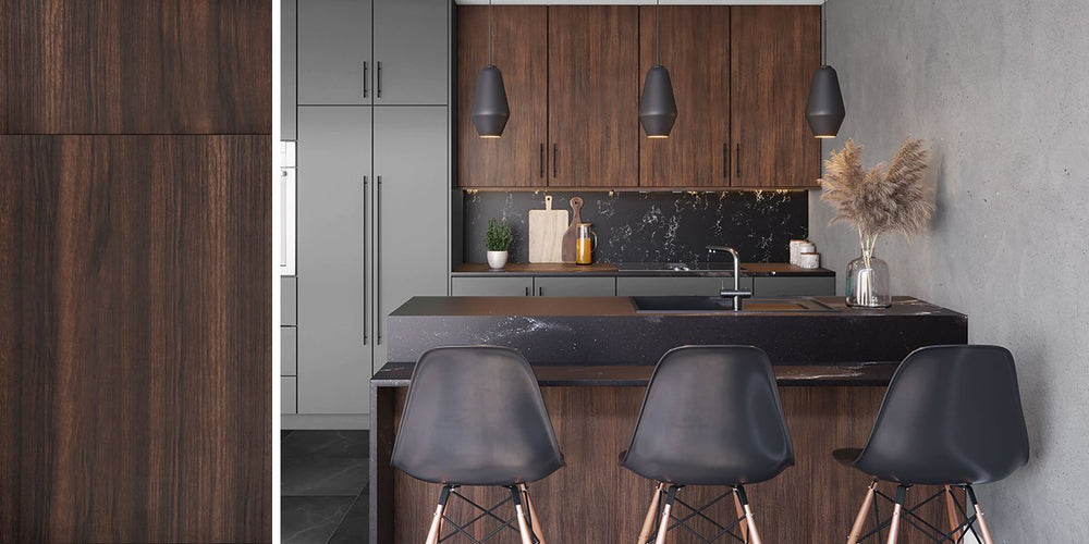 Broadway Driftwood Frameless Assembled Kitchen Cabinets