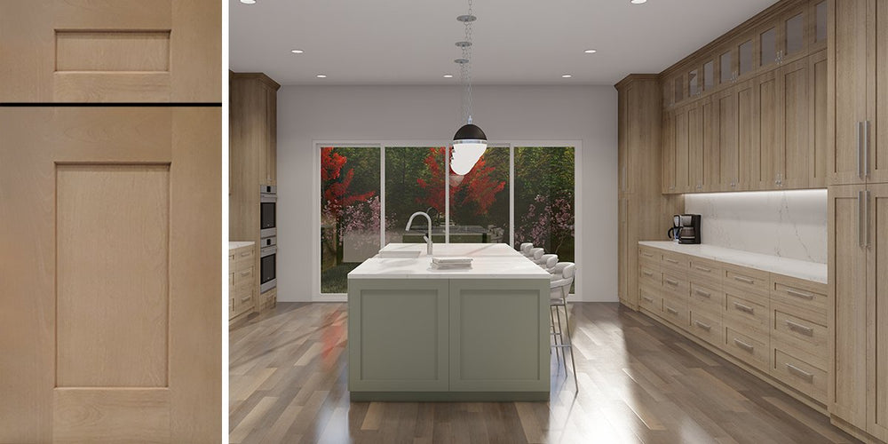 Harbor Natural Shaker RTA Kitchen Cabinets – RTA Wood Cabinets