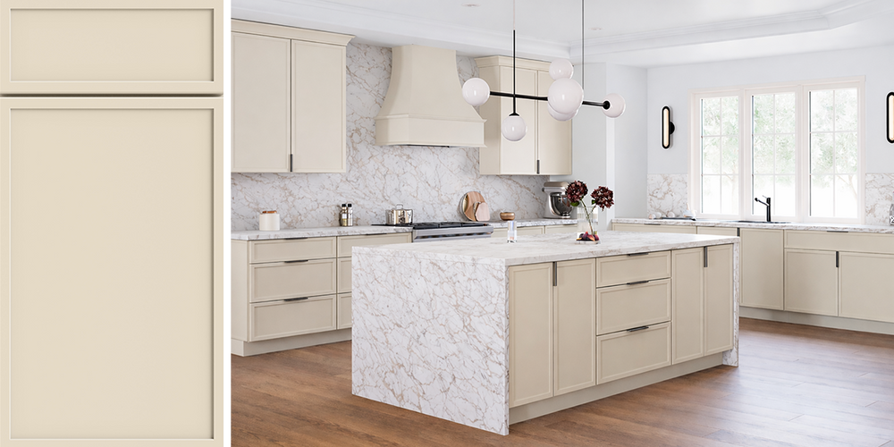 Newport Linen Thin Shaker Assembled Kitchen Cabinets