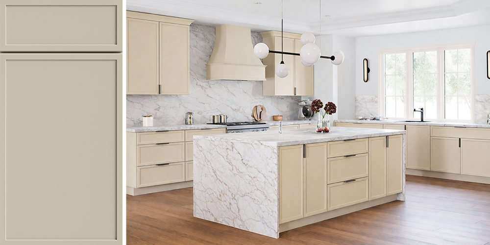 CNC Newport Sahara thin shaker cabinets