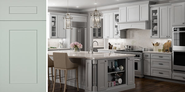 Essex Norwich Gray Shaker RTA Kitchen Cabinets - RTA Wood Cabinets