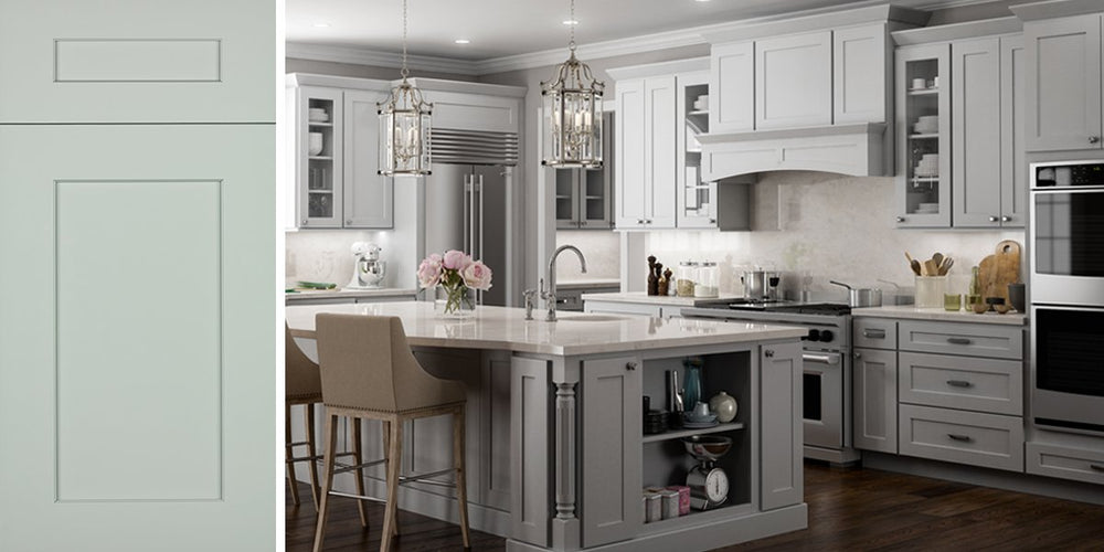 Essex Norwich Gray Shaker Assembled Kitchen Cabinets - Assembled Wood Cabinets