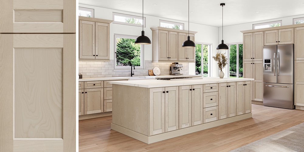 Highland Unfinished Shaker Assembled Kitchen Cabinets