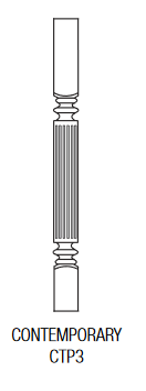 AKE-CTP3 Essex White Assembled Turnpost