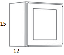 SB201-1815 Sydney bourbon Assembled 18x15 Wall Cabinet