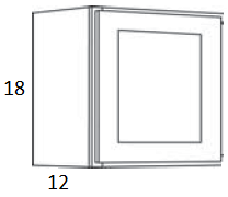 SB201-1218 Sydney bourbon Assembled 12x18 Wall Cabinet
