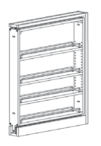 AAMR-BF3PULL Amesbury Mist Recessed Assembled Pull Out shelves