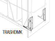 AKYM-TRASHDMK Yarmouth Assembled Door Mount kit