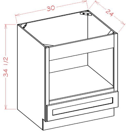 ASW-BMW30 Highland White Assembled 30" Microwave Base Cabinet