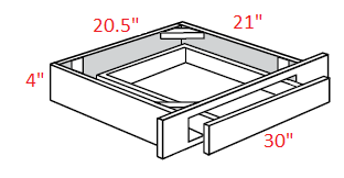 AKET-DU3021 Essex Truffle Assembled Desk Drawer
