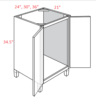 AVT-VF2421 Trenton Assembled Vanity Sink Base cabinet