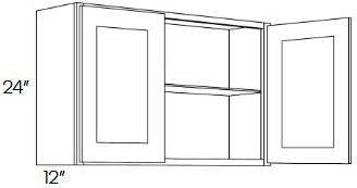 EB27-4224 Elegant Ocean Assembled 42x24 Wall Cabinet