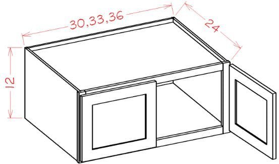 HMD-W361224 Harbor Black RTA 36x12x24 Wall Cabinet
