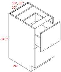 VMB-2DB30 Euro M Black RTA 30" Drawer Base Cabinet
