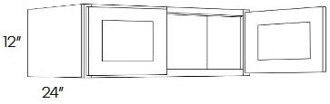 L02-3912X24 Luxor Smokey Gray RTA 39x12x24 Wall Cabinet