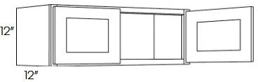 AL05-3912 Luxor Harvest Assembled 39x12 Wall Cabinet