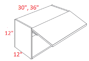 MPM404-3012-HD Milano Pine Assembled 30x12 Lift-Up Cabinet