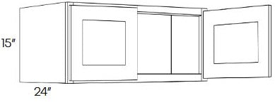 EB10-3315X24 Elegant White Assembled 33x15x24 Wall Cabinet