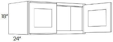 SB201-3918X24 Sydney bourbon Assembled 39x18x24 Wall Cabinet