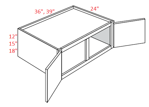 AKYM-W391824 Yarmouth Assembled 39x18x24 Wall Cabinet