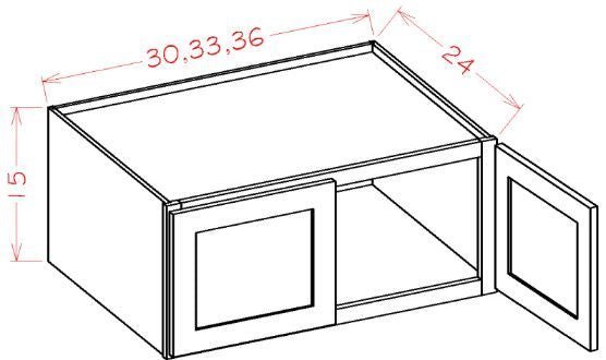 ASEO-W361524 Haven Ember Assembled 36x15x24 Wall Cabinet