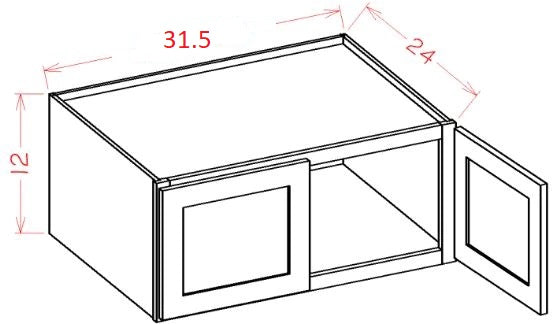 JCS-W31.51224 Horizon Cream RTA 31.5x12x24 Wall Cabinet