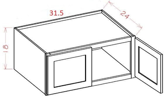 DS-W31.51824 Horizon White RTA 31.5x18x24 Wall Cabinet
