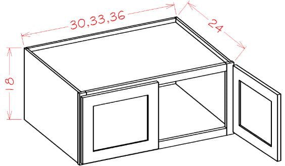 ASI-W331824 Highland Ivy Assembled 33x18 Wall Cabinet