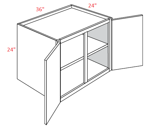 AKNR-W362424 Essex Norwich Assembled 36x24x24 Wall Cabinet