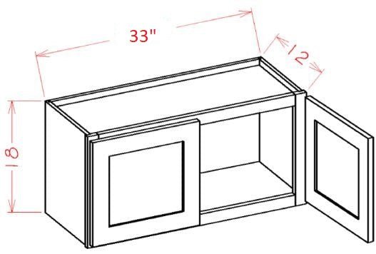 HAG-W3318 Harbor Green RTA 33x18 Wall Cabinet