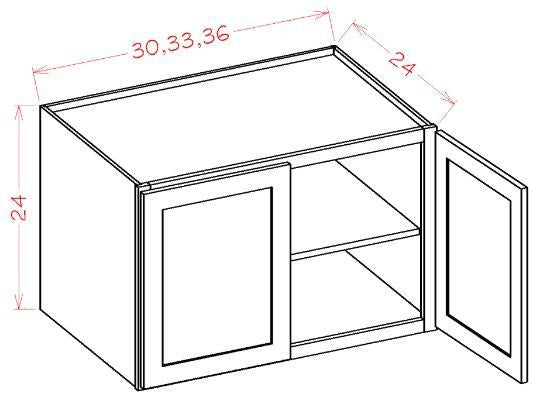 HMD-W362424 Harbor Black RTA 36x24x24 Wall Cabinet