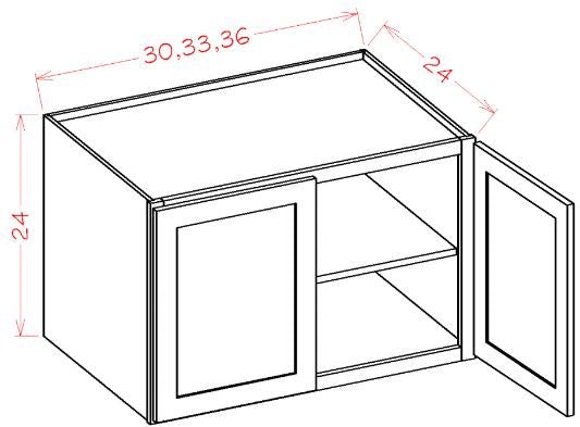 ASC-W332424 Highland Cinder Grey Assembled 33x24x24 Wall Cabinet