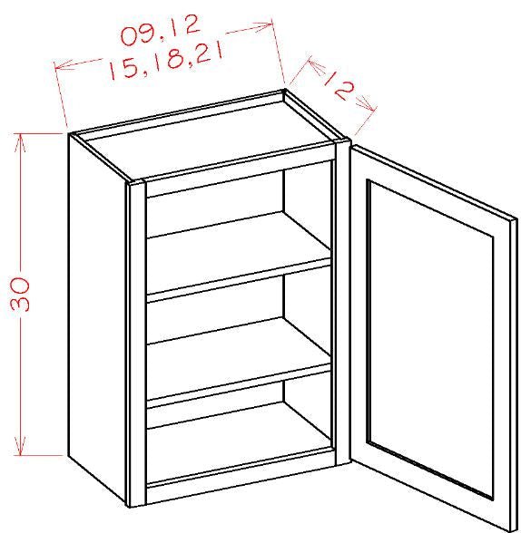 JCS-W1530 Horizon Cream RTA 15x30 Wall Cabinet