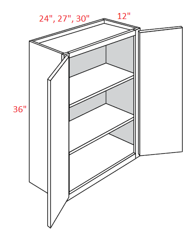 AL11-3036 Luxor Espresso  RTA 30x36 Wall Cabinet