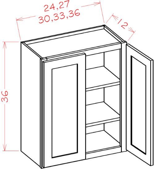 ASW-W2736 Highland White Assembled 27x36 Wall Cabinet