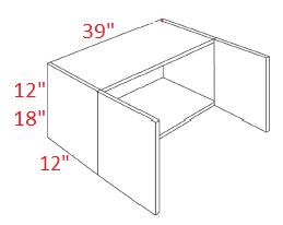 BMM655-3918 Broadway Beach Assembled 39x18 Wall Cabinet