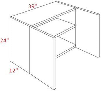 BMM604-3924 Broadway Graphite Assembled 39x24 Wall Cabinet