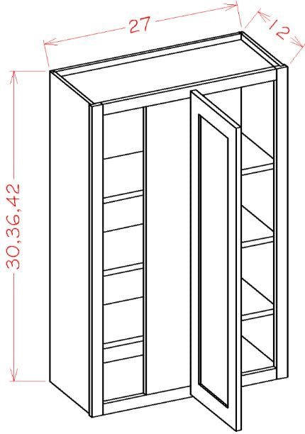 HMD-BLW2736 Harbor Black RTA Wall Blind Corner Cabinet