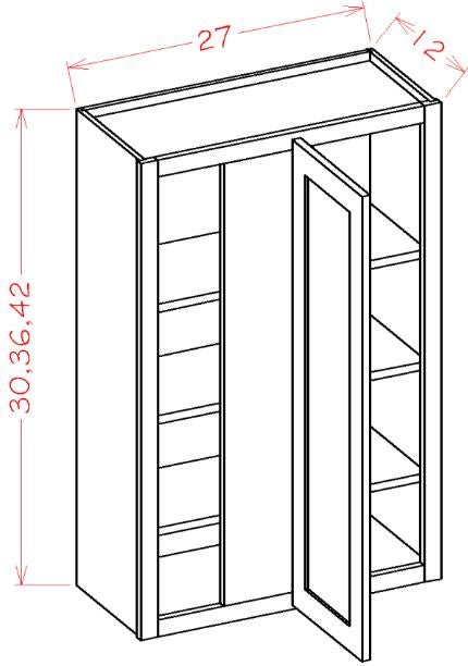 AOS-WBC2730 Oxford Sage Assembled Wall Blind Corner Cabinet