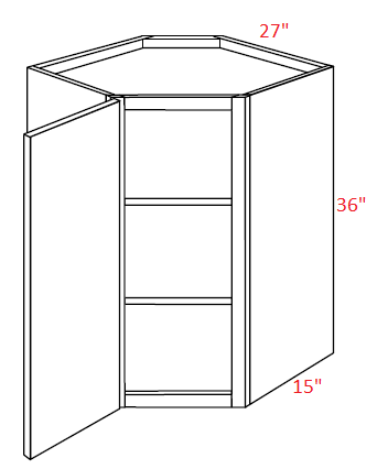 eb23-CW2736 Elegant Stone Assembled 27x36 Wall Diagonal Corner Cabinet